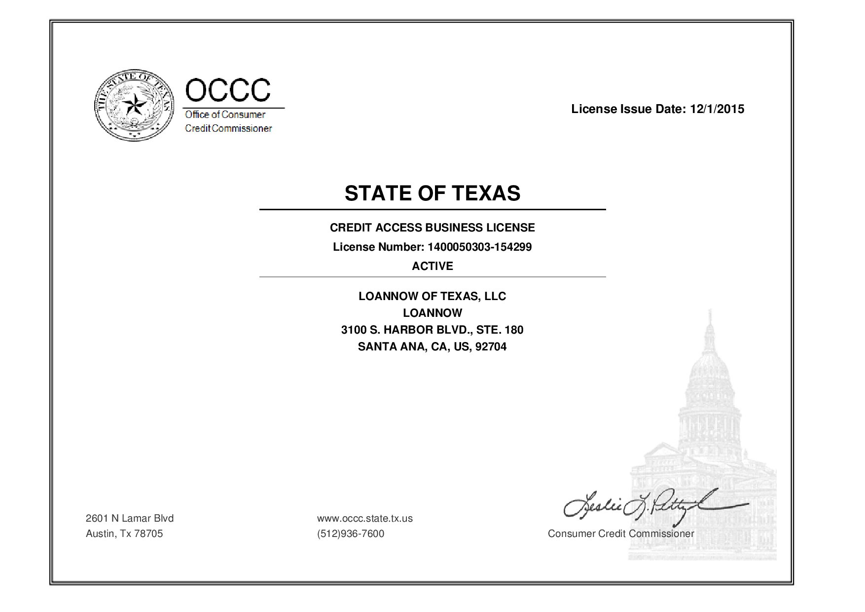 Texas License